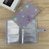 Álbum de cartões multicamadas transparente para atacado, álbum de cartões de visita tipo botão com 4 grades, álbum de armazenamento de cartões de fotos de celebridades, álbum de fotos Polaroid