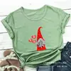 Nueva Camiseta Linda de Gnomo para el Día de San Valentín para Sitios Web Independientes, Camiseta de Cuello Redondo de Comercio Exterior para Exportación Europea y Americana