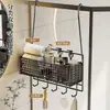 Prateleira de Armazenamento para Banheiro Quarto de Banho Chuveiro Cesta Suspensa para Banheiro Artigos de Higiene Pessoal Toalha Rack de Armazenamento para Toalhas de Banho