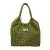 Bolso de mano nuevo de nicho con estampado de lunares para mujer, bolso de lona de verano para el trabajo, bolso de hombro casual de gran capacidad