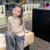 [Pronta Entrega Suéter para Meninas Roupa de Inverno 2025 Novo Estilo Versátil Suéter para Bebês Estilo Outono e Inverno Roupa de Baixo para Crianças Estilo K