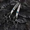 Tijeras de Peluquería con Hoja de Patrón de Dragón de 6.0 pulgadas, Tijeras para Cortar el Cabello, Tijeras Rectas, Tijeras Entresacadoras, Salón de Belleza