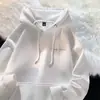 Jaquetas Pulôver Casuais com Capuz Masculinas da Moda Cuidadosamente Selecionadas, Novas Moletons Oversized de Marca Tendência com Caimento Solto