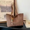 Bolsa Tote Grande de Capacidad Simple para Viajes Diarios Europeos y Americanos para Mujer, Bolso de Hombro Individual Retro Esmerilado de Temperamento de Alto Valor