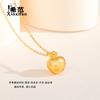 Collar Rico de Manzana de Plata de Ley S925 para Mujer Textura Dorada Sentido de Alta Gama Personalidad de Moda Bendición Regalo de Nochebuena