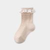 Nuevas Calcetines de Algodón Clase A de Encaje de Media Caña para Bebés Niñas de 0-3-5 Años para Primavera y Otoño y Verano