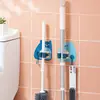 Soporte para Mopa Estante de Almacenamiento para Baño Clip para Mopa Montado en Pared sin Taladro Gancho Adhesivo Multiusos Gancho Adhesivo sin Rastro