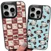 Adecuado para Apple 17 Serie Artesano de Cuero 18 Pro Max iPhone 15 Pintado en Cuero Anti-Caída 16 Agujero Grande Funda para Teléfono 14