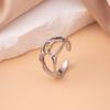 Anillo Europeo y Americano Transfronterizo de Diamante Completo para Mujer, Apertura de Circonita de Gama Alta de Nicho, Anillo Ajustable, No se Desvanece, Venta al por Mayor Versátil