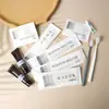 Kit de Higiene Descartável Personalizado de Fábrica para Hotéis com Escova de Dentes, Limão, Papel, Água - Conjunto Portátil de Viagem para Pousadas e Hotéis