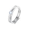 Anillo de pareja original de Príncipe y Princesa Rueda de la Fortuna Plata de ley S925 nicho alto sentido anillo abierto joyería femenina