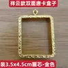 Caja Thangka Nepalí Pintada a Mano Caja de Doble Cara Caja Gawu Colgante Colgante de Tara Amarillo-Verde Concha Vacía de Moda
