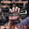Nuevo Modelo de Linterna de Luz Fuerte, Recargable, Pantalla Digital, Colorida, Portátil, con Zoom, Linterna de Largo Alcance para Uso en Casa y al Aire Libre, Venta Directa del Fabricante