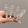 Pinza para el pelo de pico de pato de alta gama, estilo lujo ligero, nuevo 2026, con delicados diamantes de imitación, accesorio para el pelo de pinza lateral lindo y sin costuras para mujeres con alto atractivo estético