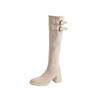 Botas Altas de Uso Bidireccional, Botas de Montar de Suela Gruesa, Nuevo Estilo Otoño e Invierno 2026, Botas Altas Hasta la Rodilla para Mujer, Botas Altas de Tacón Grueso para Mujer