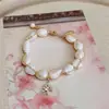 Pulsera Colgante Árbol de Circonita con Perlas de Agua Dulce Europeas y Americanas Bañada en Oro Real de 18K, Joyería Artesanal de Lujo Ligero de Alta Gama