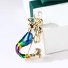 Blue Hao Europeu e Americano Moda Personalidade Pintado Óleo Gota Sereia Corsage Personalidade Pérola Pin Fivela Acessórios Broche