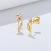Aretes de botón de flor de circonita súper hada dulce Mori de plata esterlina s925 para mujer 2022 Regalo de Año Nuevo joyería para la oreja aretes