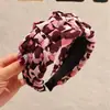 Nueva Diadema Retro Estampada de Leopardo para Primavera y Verano con un Toque de Lujo, Diadema Trenzada de Parte Alta, Diseño Ensanchado para Hacer que la Cabeza se Vea Más Pequeña