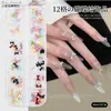 Decorações de Arte para Unhas Mini Laços de 12 Peças Venda Quente Laços Coloridos Mistos Pedrarias para Unhas Acessórios Doces Flor de Camélia