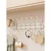 Colgador de Ropa de Pared, Gancho sin Taladro para Sombreros y Bolsos Detrás de la Puerta, Estante de Almacenamiento Resistente de una Fila sin Marcas