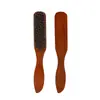 Cepillo de Pelo de Cerdo Cruzado Lotus para el Hogar de Mujeres Maquillaje Rizador de Cabello Peine de Tres Filas Cepillo para Barba de Hombres