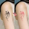 Adesivos de tatuagem termocrômicos que mudam de cor quando aquecidos, apresentando designs de esqueleto, dragão, coração, braço, ombro e costas, adesivos de tatuagem temporária à prova d'água