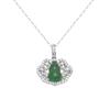 S925 Sterling Silver New Xiangyun Ruyi Ping An Lock Colar Incrustado com Cabaça Calcedônia Estilo Étnico Cadeia de Clavícula da Menina