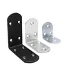 Soporte de Ángulo de Acero Inoxidable de 90 Grados en Forma de L Fijador de Ángulo Recto Soporte Triangular de Hierro Pie Conector de Soporte para Tablero de Madera Soporte para Estantería