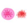 Forma de Bolo DIY Padrão Rosa Forma de Silicone para Açúcar Revertido Forma de Silicone Molde para Pingente de Cola de Gota Joia Pingente