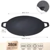 Plancha de Hierro para Picnic al Aire Libre Plato para Barbacoa de Doble Asa Plato para Parrilla Portátil Antiadherente Estilo Coreano Plato para Barbacoa al Aire Libre de Verano