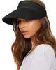 Sombrero visera de paja, sombrero para el sol, sombrero de playa de moda con protección UV, sombrero de paja de protección solar de verano transfronterizo