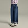 Jeans casuais femininos Spring Bai-match estilo coreano soltos de perna larga com bainha desfiada macios e confortáveis