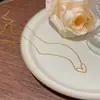 Joyería Transfronteriza Europea y Americana Moda y Exquisito Colgante Nicho Cadena Clavicular No Descolorante Oro de 18K Acero Titanio Accesorios de Collar para Mujer