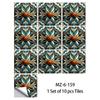 Suministro de AliExpress estilo marroquí costuras patrón floral cocina sala de estar pared mate autoadhesivo pegatinas de pared decorativas