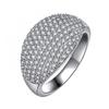 Anel de luxo com zircônia e diamante incrustado, temperamento fashion, Europa e Estados Unidos, estrela micro incrustada, anel de zircônio com diamante 3A para atacado