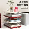 Estante de almacenamiento de escritorio, caja de almacenamiento transparente, organizador de archivos, escritorio de oficina, estantería para estación de trabajo, organizador multicapa para la oficina