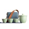 Juego de Té de Viaje Juego Yuanshan Una Tetera Tres Tazas Cerámica Taza Rápida Viaje al Aire Libre Camping Estilo Regalo de Negocios Se Puede Logotipar