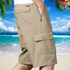 Shorts de Roupa Externa de Verão Masculino Shorts de Praia Casuais para Casa Calças de Praia de Alta Qualidade Calças Capri 100% Algodão