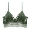 Sutiã Respirável de Renda Costas Nuas em Forma de U para Mulheres, Ultra Fino, Sem Aro, com Bojo Triângulo, Lingerie Estilo Francês