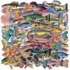 Colección Pegatinas transparentes de PET multiestilo, un juego completo de lindas pegatinas decorativas retro artísticas de dibujos animados para DIY, al por mayor