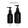 Desinfectante de Manos Negro 300ml Botella Dispensadora de Plástico para Mascotas Botella Vacía Tipo Prensa para Gel de Ducha, Champú, Loción 500ml