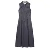Vestido Redondo Elegante Feminino de Atacado Ins Europeu e Americano Transfronteiriço Nova Moda 2026 Manga Curta Zíper Slim Fit Poá
