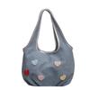 Bolso de Lona Nicho de Corea del Sur para Mujer Verano 2024 Nuevo Bolso Tote Casual Bolso de Axila Corazón de Durazno Bolso de Hombro para Ir al Trabajo