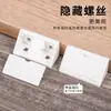 Plástico ABS Escuadra de Esquina de 90 Grados Mueble Armario Gabinete Soporte de Estante en Ángulo Recto Sujetador con Cubierta Pieza de Conexión Fija Accesorios