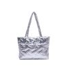Bolsa de Algodón Moda Bolso Tote Acolchado 2024 Nuevo Bolso de Mano Artístico Gran Capacidad Otoño e Invierno Bolso de Hombro para Viajes