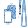 Porta credencial con cordón retráctil para tarjetas de acceso, identificaciones de estudiante, identificaciones de empleado y gafetes; clip para insignia y funda protectora fáciles de usar