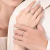 Anillos de Bambú de Moda y Sencillos para Pareja, Hombres y Mujeres, Diseño de Nicho de Lujo Ligero, Anillos Abiertos Versátiles de Gama Alta
