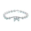 Pulseira de Pérola Borboleta para Mulheres, Design de Nicho, Simples, Doce, Exquisita, Pérola Imitação de Alta Qualidade, Joias Artesanais com Contas
