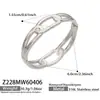 Diseño geométrico estilo europeo juego de pulseras con hebilla en forma de 8 acero inoxidable chapado en oro de 18 quilates versión ancha pulsera envolvente venta al por mayor